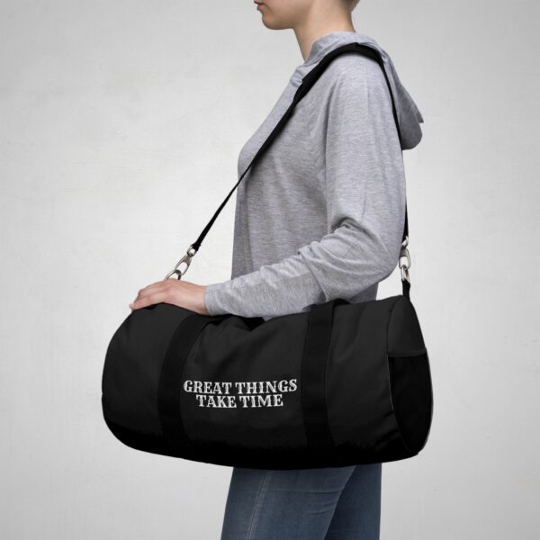 Great Things Take Time Duffel Bag - Image 5